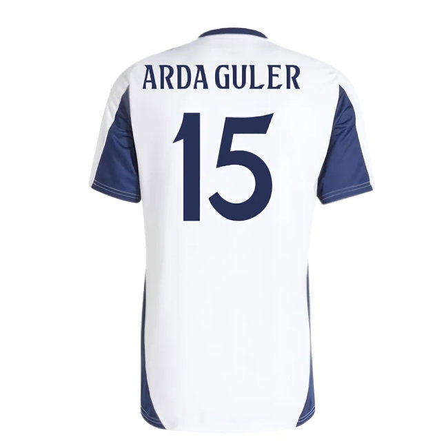 2024-2025 Real Madrid Training Tee (White) (Arda Guler 15) — Shop Now