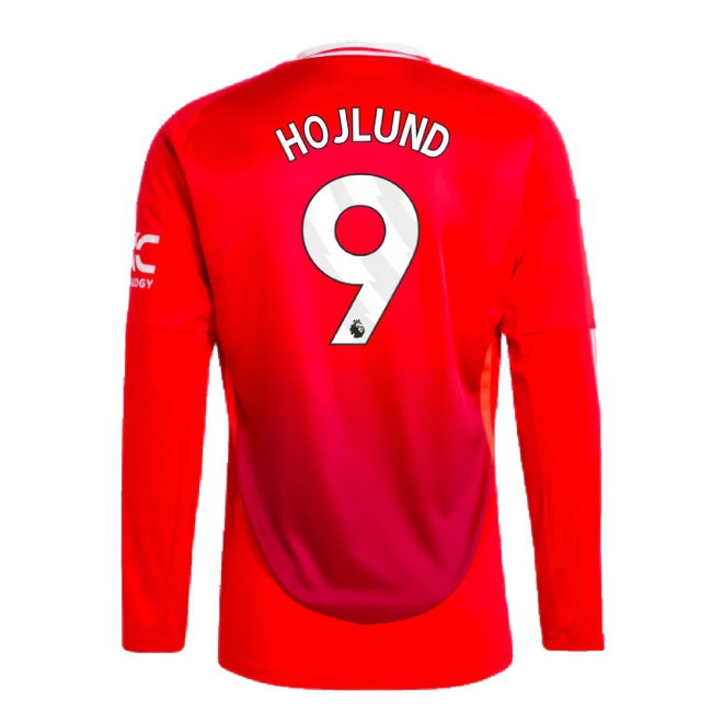 2024-2025 Man Utd Long Sleeve Home Shirt (Hojlund 9) — Shop Online