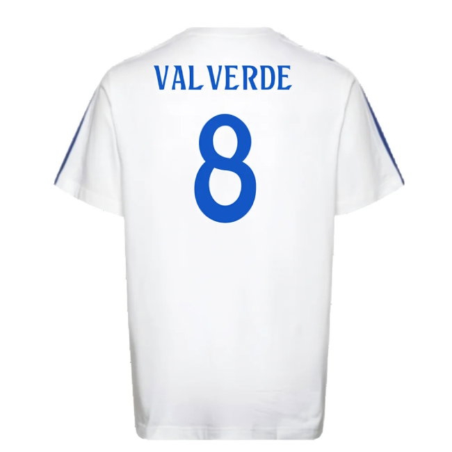 2024-2025 Real Madrid DNA Tee (White) (Valverde 8) — Buy Online