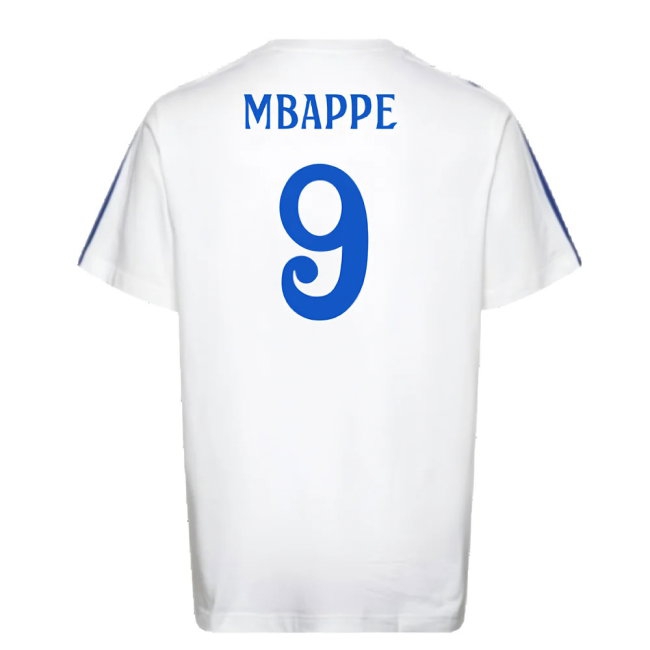 2024-2025 Real Madrid DNA Tee (White) (Mbappe 9) — Buy Online