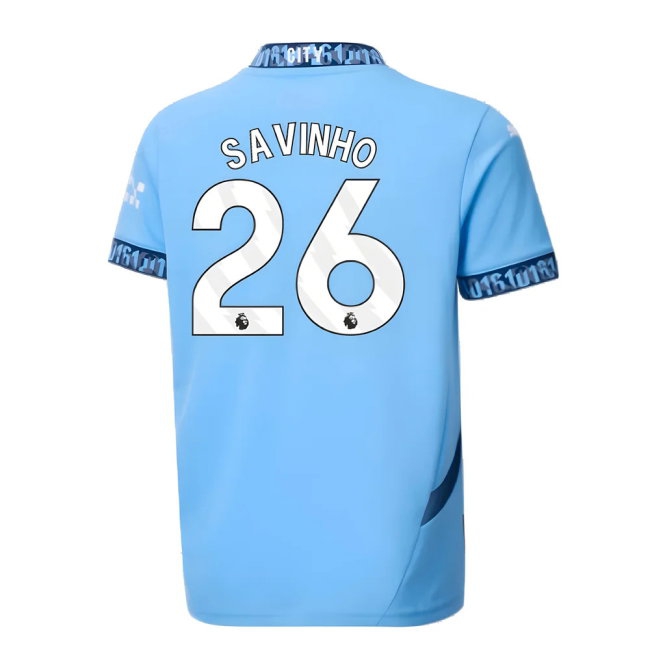 2024-2025 Man City Home Shirt (Kids) (Savinho 26) — Buy Online