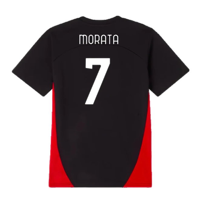 2024-2025 AC Milan Training Shirt (Black) - Kids (Morata 7) — Shop Now