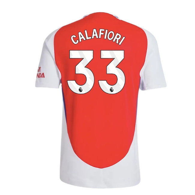 2024-2025 Arsenal Player Version Home Shirt (Calafiori 33) — Shop Online