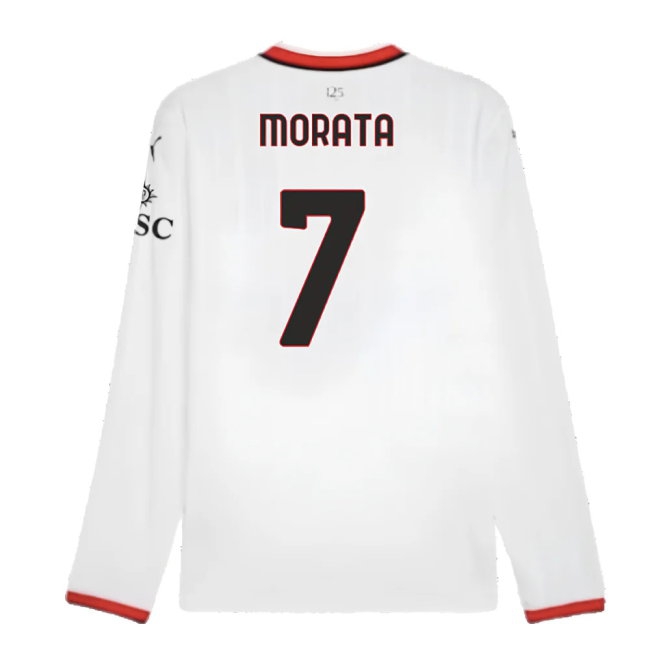 2024-2025 AC Milan Away Long Sleeve Shirt (Morata 7) — Buy Online