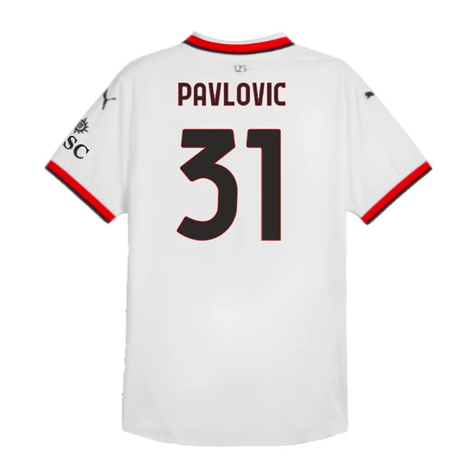 2024-2025 AC Milan Away Player Version Shirt (Pavlovic 31) — Buy Now