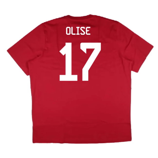 2024-2025 Bayern Munich DNA Graphic Tee (Red) (Olise 17) — Buy Online