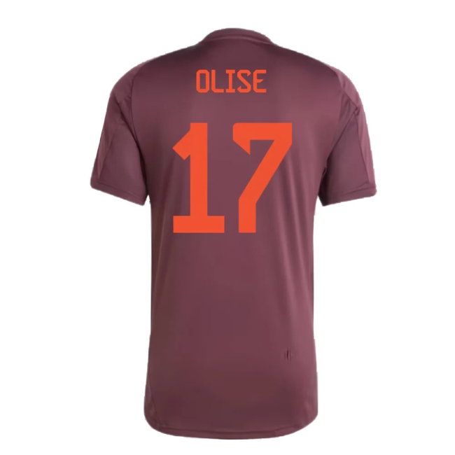 2024-2025 Bayern Munich Training Shirt (Shadow Maroon) (Olise 17) — Buy Now