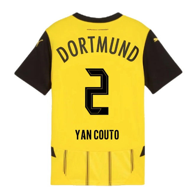 2024-2025 Borussia Dortmund Home Shirt (Kids) (Yan Couto 2) — Buy Now