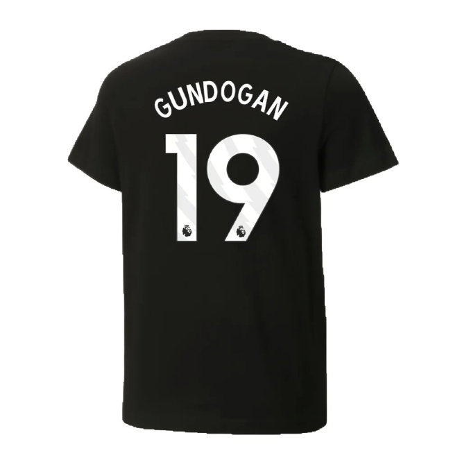 2024-2025 Man City ftblCulture Tee (Black) (Gundogan 19) — Shop Now