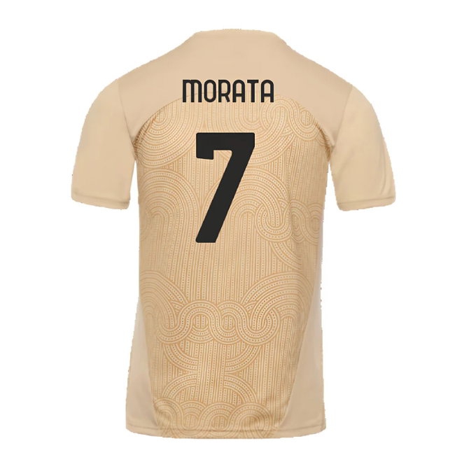 2024-2025 AC Milan Pre-Match Shirt (Putty) (Morata 7) — Shop Online