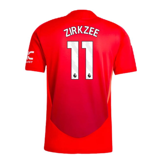 2024-2025 Man Utd Player Version Home Shirt (Zirkzee 11) — Shop Now