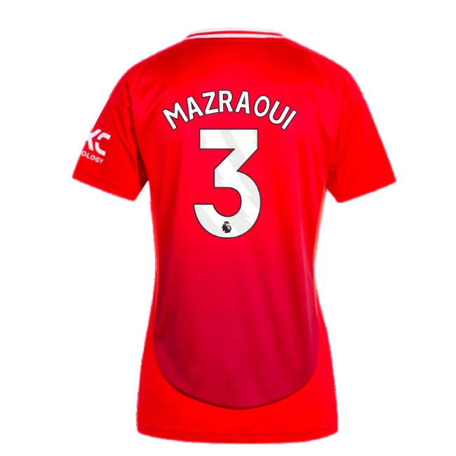 2024-2025 Man Utd Home Shirt (Womens) (Mazraoui 3) — Buy Online