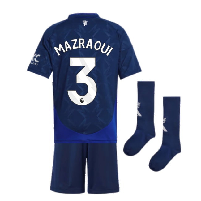 2024-2025 Man Utd Away Mini Kit (Mazraoui 3) — Shop Online