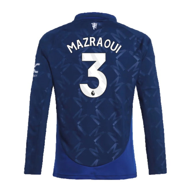 2024-2025 Man Utd Long Sleeve Away Shirt (Kids) (Mazraoui 3) — Buy Online