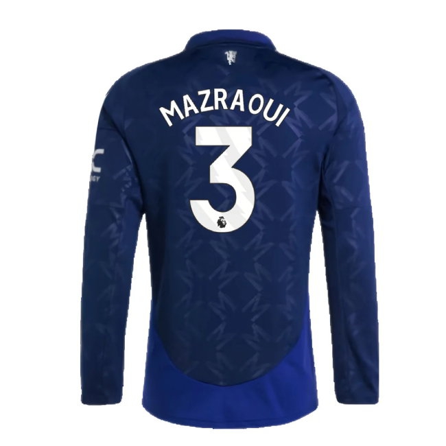2024-2025 Man Utd Long Sleeve Away Shirt (Mazraoui 3) — Shop Now