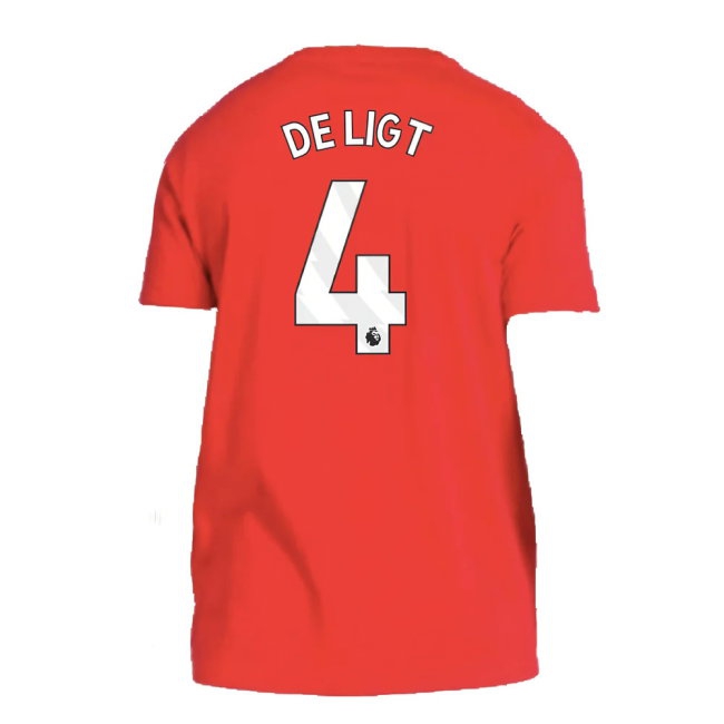 2024-2025 Man Utd DNA Tee (Red) (De Ligt 4) — Shop Online