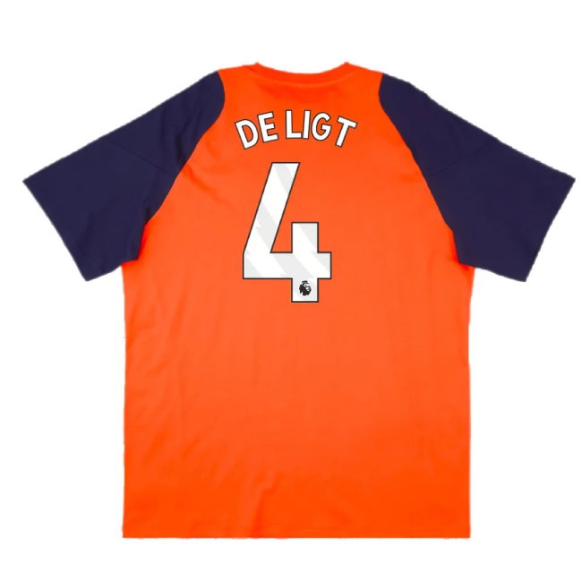 2024-2025 Man Utd Training Tee (Red) (De Ligt 4) — Buy Now