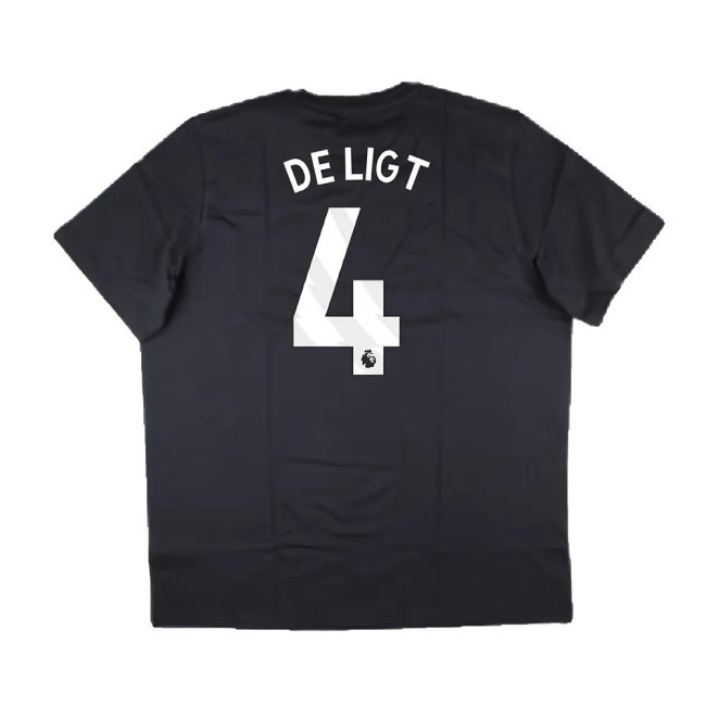 2024-2025 Man Utd Seasonal Graphic Tee (Night Grey) (De Ligt 4) — Shop Online
