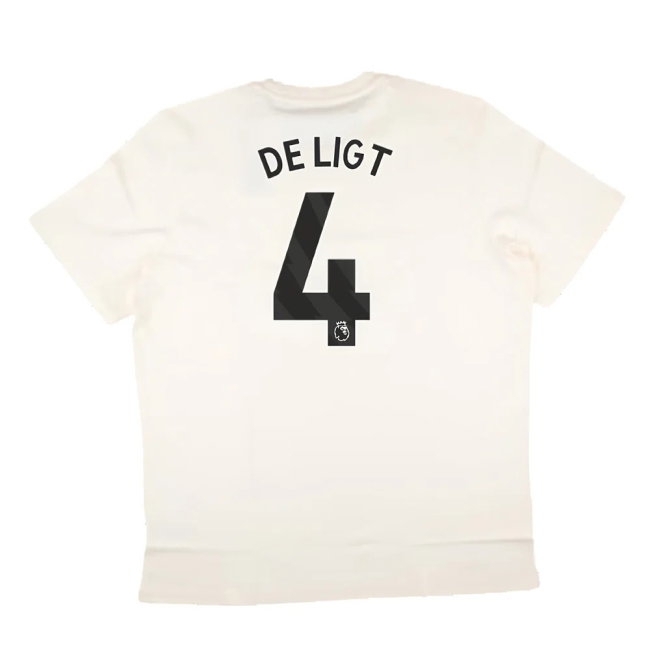 2024-2025 Man Utd SZN Graphic Tee (Cream White) (De Ligt 4) — Shop Online