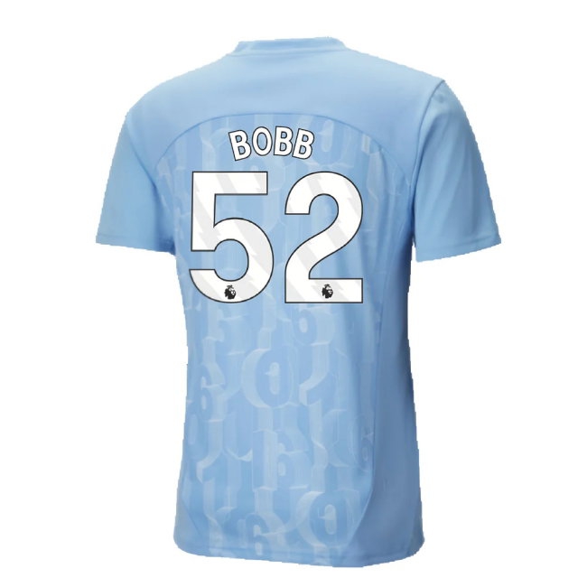 2024-2025 Man City Prematch SS Shirt (Light Blue) (Bobb 52) — Shop Now