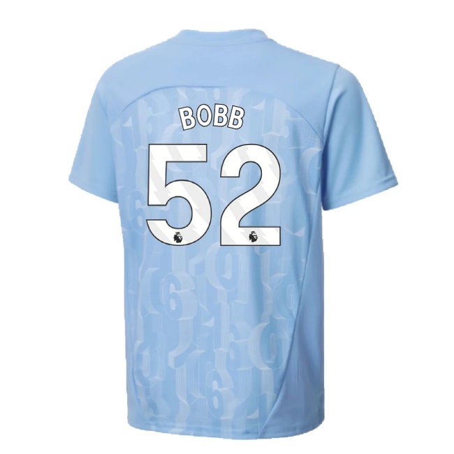 2024-2025 Man City Prematch SS Shirt (Light Blue) - Kids (Bobb 52) — Shop Online