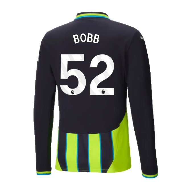 2024-2025 Man City Away Long Sleeve Shirt (Bobb 52) — Shop Now