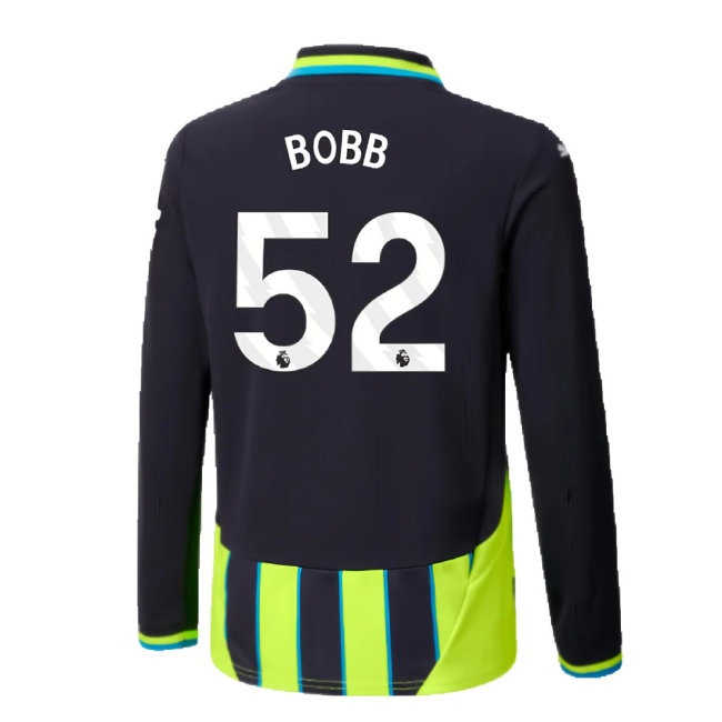 2024-2025 Man City Away Long Sleeve Shirt (Kids) (Bobb 52) — Shop Now