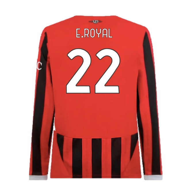 2024-2025 AC Milan Home Long Sleeve Shirt (E.Royal 22) — Shop Online