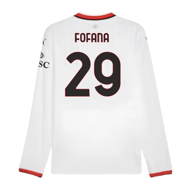 2024-2025 AC Milan Away Long Sleeve Shirt (Fofana 29) — Shop Now