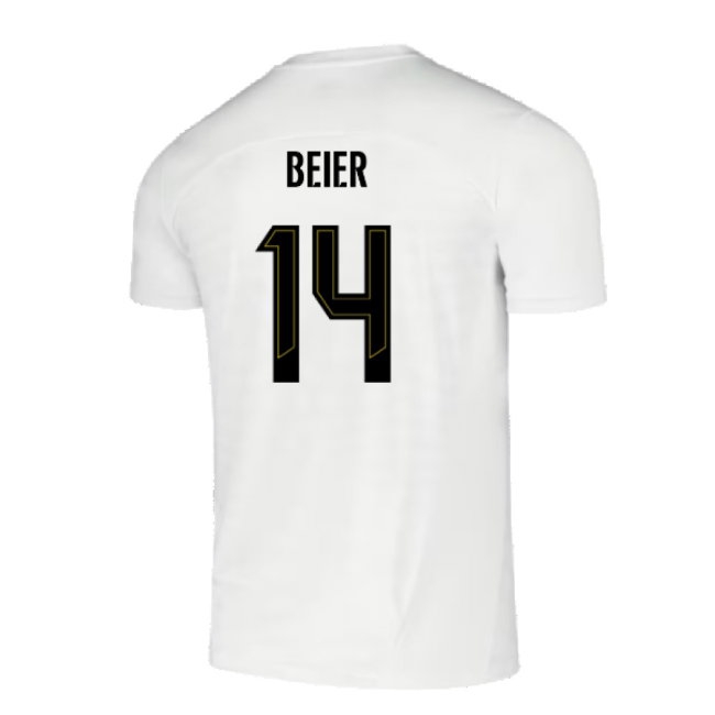 2024-2025 Borussia Dortmund Pre-Match Shirt (White) (Beier 14) — Buy Online