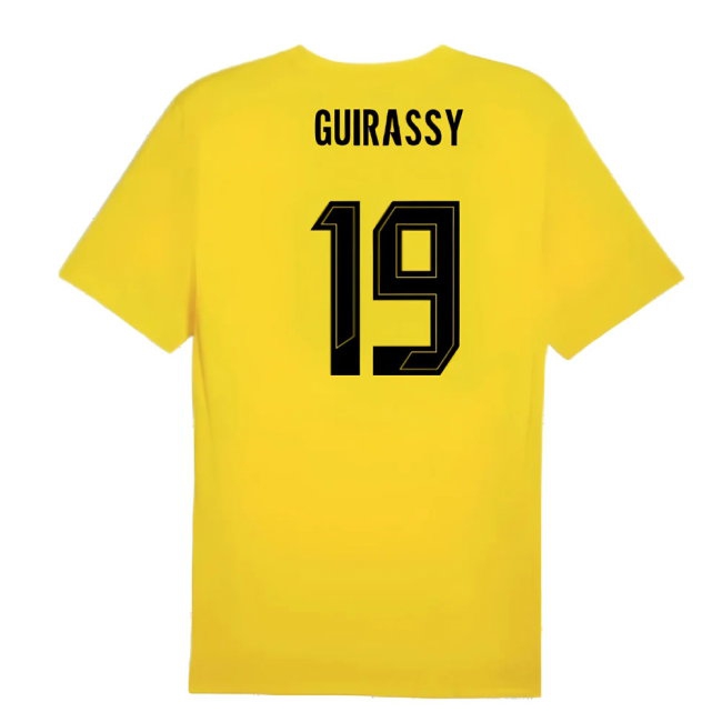 2024-2025 Borussia Dortmund Training Shirt (Yellow) - Kids (Guirassy 19) — Buy Online