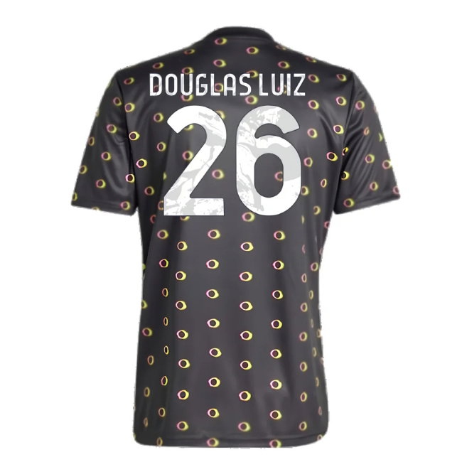 2024-2025 Juventus Pre-Match Shirt (Black) (Douglas Luiz 26) — Buy Now