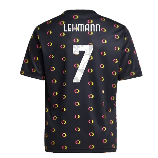 2024-2025 Juventus Pre-Match Shirt (Black) - Kids (Lehmann 7) — Buy Online