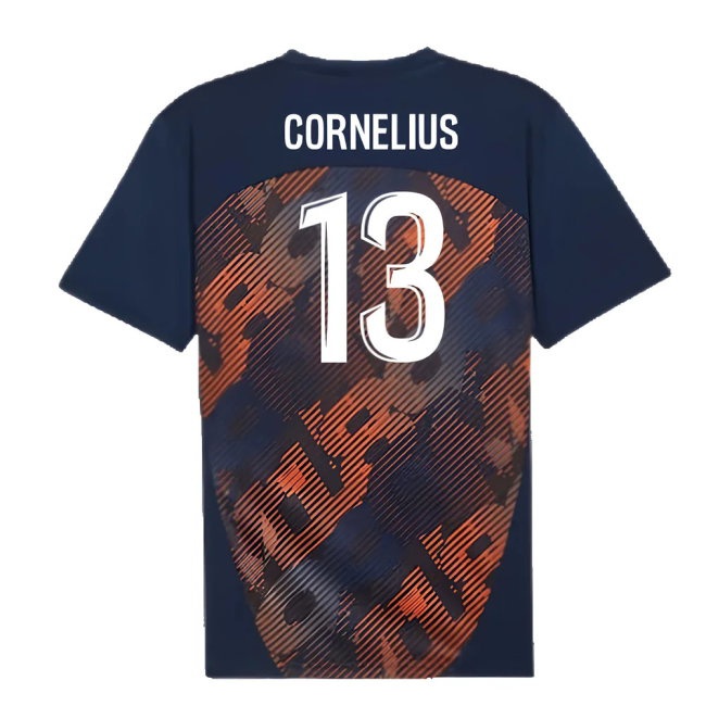 2024-2025 Marseille Pre-Match Shirt (Club Navy) (Cornelius 13) — Shop Online