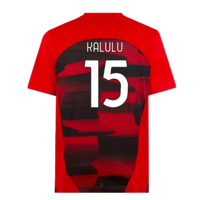 2024-2025 AC Milan Prematch SS Shirt (Red) (Kalulu 15) — Buy Online
