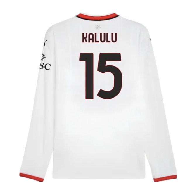 2024-2025 AC Milan Away Long Sleeve Shirt (Kalulu 15) — Buy Now