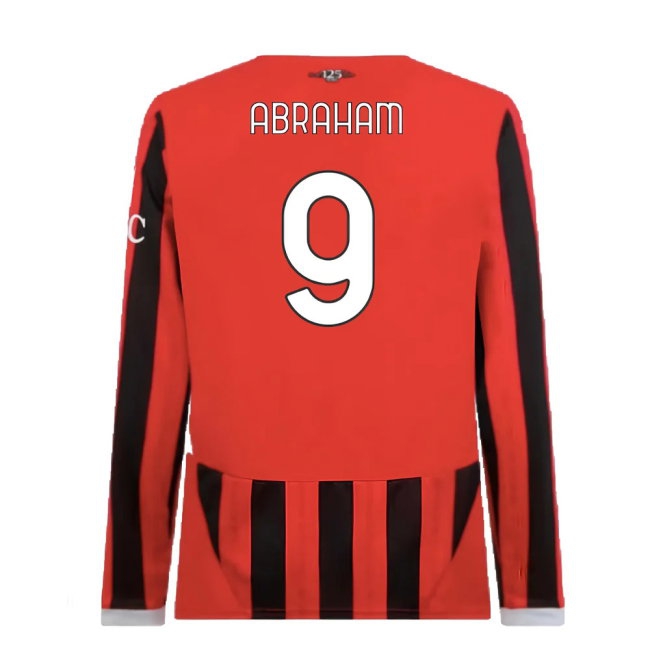 2024-2025 AC Milan Home Long Sleeve Shirt (Abraham 9) — Buy Online
