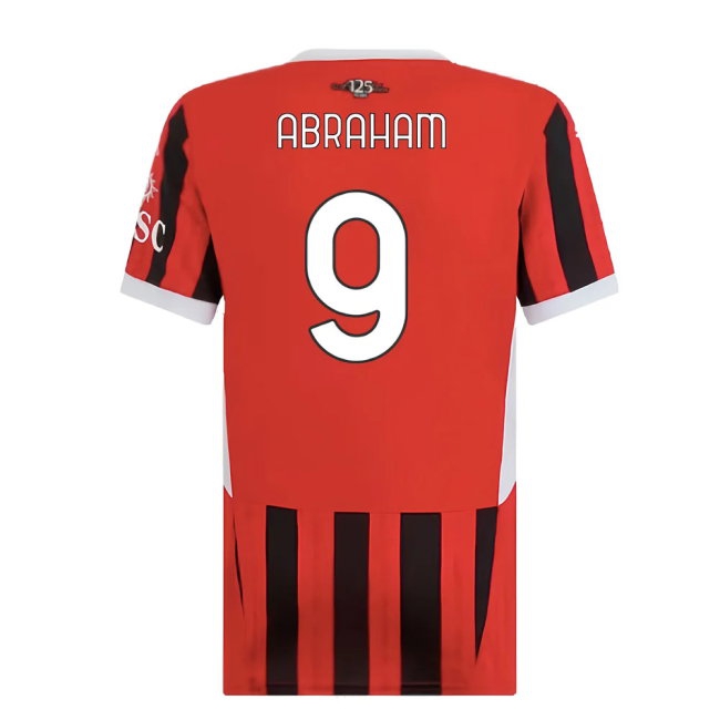 2024-2025 AC Milan Home Shirt (Womens) (Abraham 9) — Shop Online