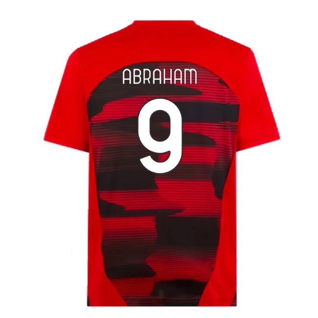 2024-2025 AC Milan Prematch SS Shirt (Red) (Abraham 9) — Buy Now