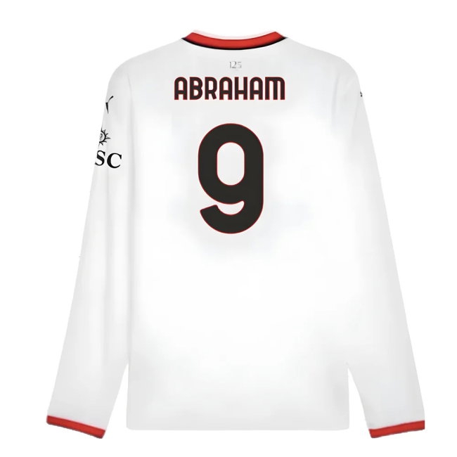 2024-2025 AC Milan Away Long Sleeve Shirt (Abraham 9) — Buy Online