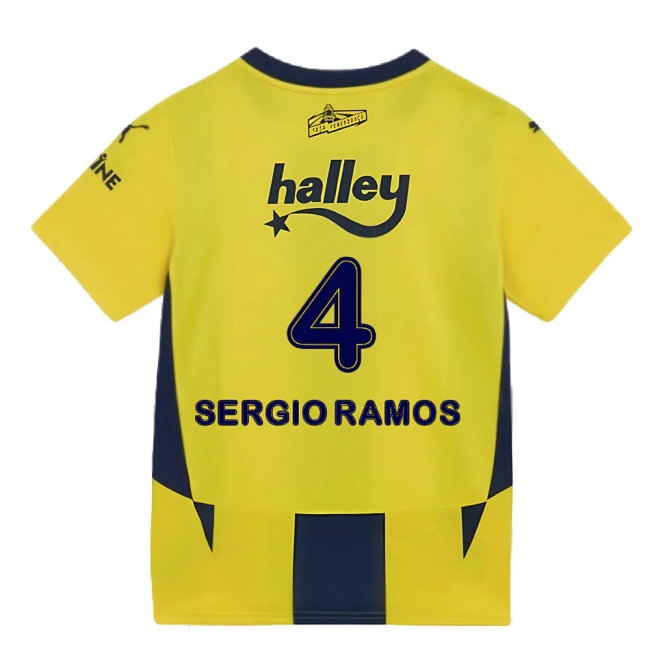 2024-2025 Fenerbahce Home Shirt (Kids) (Sergio Ramos 4) — Buy Now