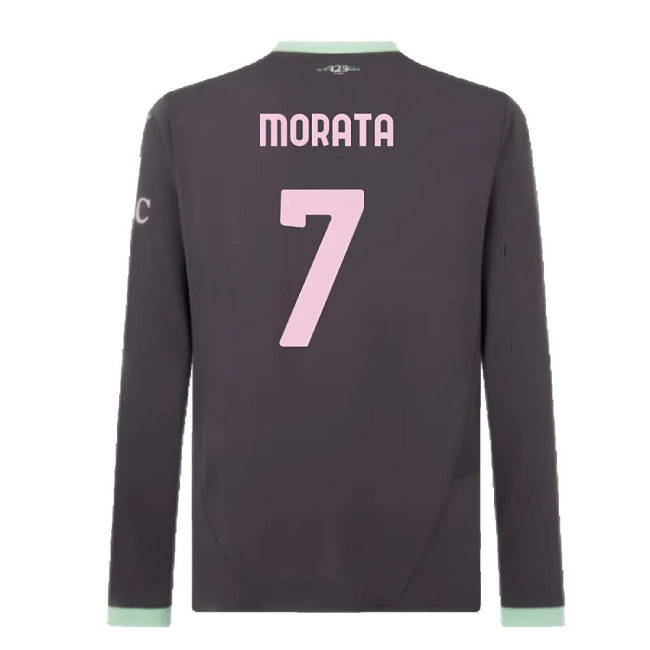 2024-2025 AC Milan Third Long Sleeve Shirt (Morata 7) — Buy Now