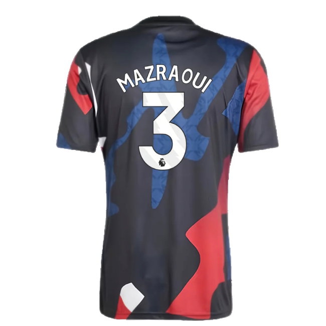 2024-2025 Man Utd Pre-Match Jersey (Black) (Mazraoui 3) — Buy Online