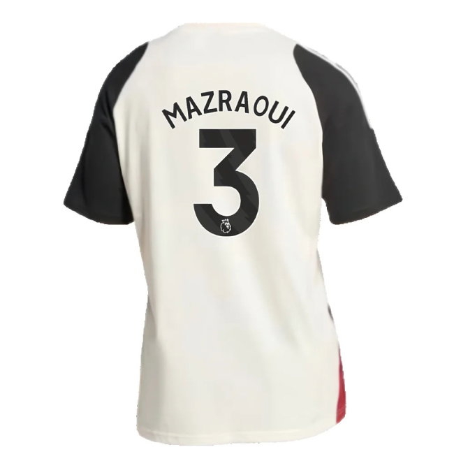2024-2025 Man Utd Training Tee (Off White) (Mazraoui 3) — Buy Now