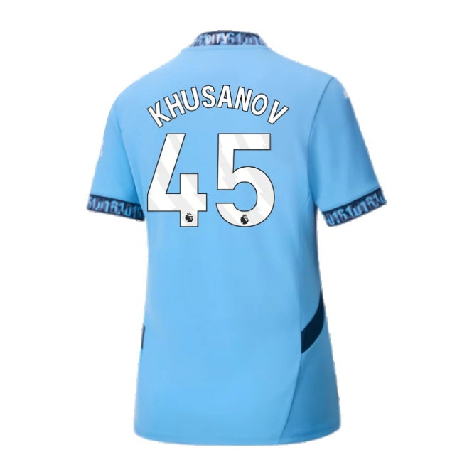 2024-2025 Man City Home Shirt (Womens) (Khusanov 45) — Buy Now