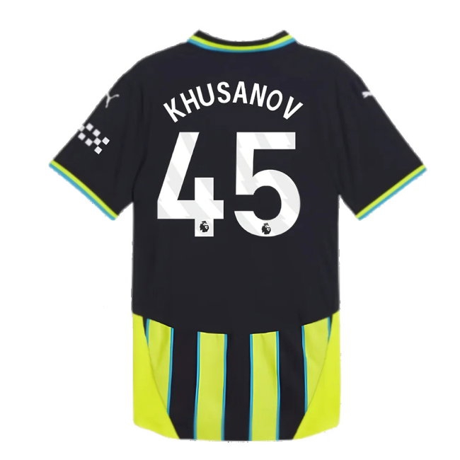 2024-2025 Man City Away Player Version Shirt (Khusanov 45) — Shop Now