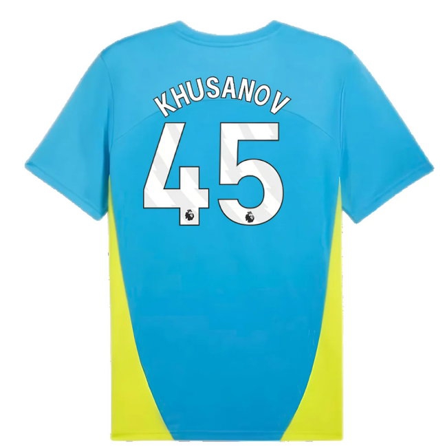 2024-2025 Man City Training Shirt (Magic Blue) (Khusanov 45) — Shop Online