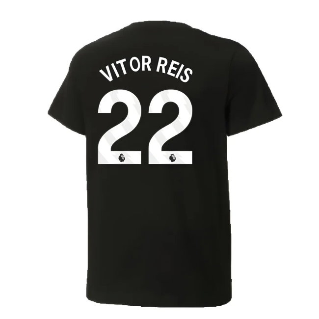 2024-2025 Man City ftblCulture Tee (Black) (Vitor Reis 22) — Buy Online