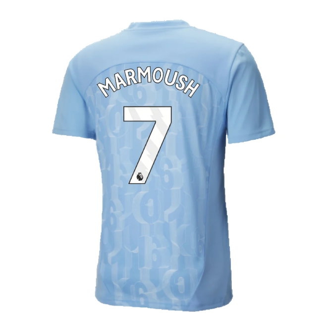2024-2025 Man City Prematch SS Shirt (Light Blue) (Marmoush 7) — Shop Now