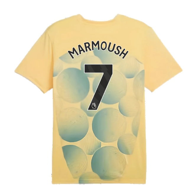 2024-2025 Man City Prematch SS Shirt (Flaxen) (Marmoush 7) — Buy Online